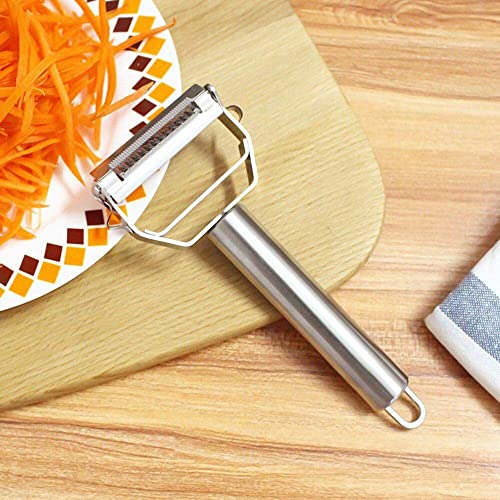 Angeer Julienne Peeler, Stainless Steel Vegetable Peeler, Double-Sided Blade Vegetable Julienne Cutter And Fruit Slicer, Dual Blade Multifunction Potato Peeler #TOP6