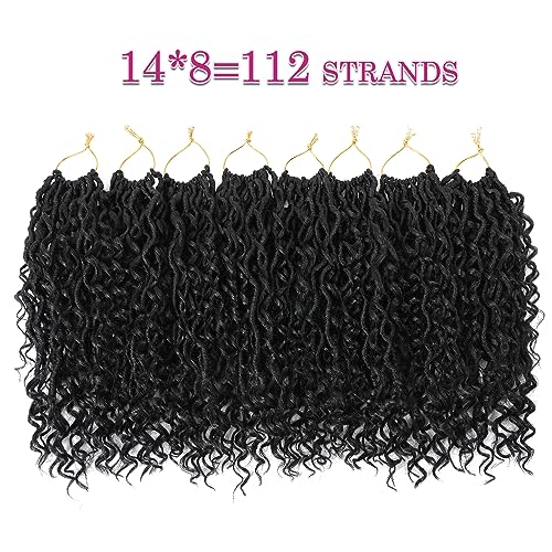 Image of 8 Packs Crochet Hair for Black women, Goddess Locs Crochet Hair,