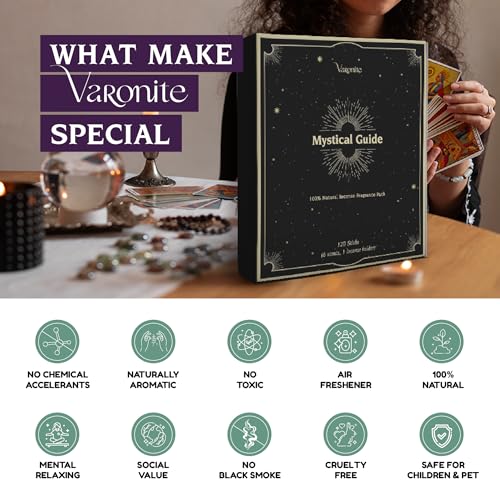 Varonite Incense Sticks - Set Of 6 Scents (120 Sticks) + Incense Holder: Patchouli, Lavender Rosemary, Mint Basil, Cinnamon Vetiver, Lemongrass, Mugwort For Witchcraft, Meditation And Aromatherapy thumb #5