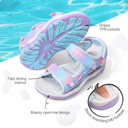 Image of DREAM PAIRS Boys Girls Sandals Kids Athletic Summer Sports Water Shoes for Toddler /Little Kid /Big Kid