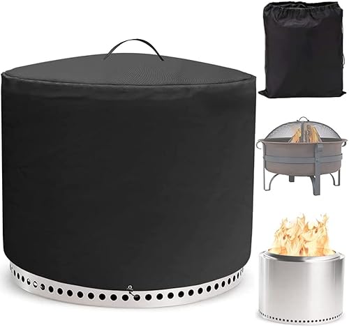 Cubierta para fogata para estufa, 22 pulgadas de profundidad x 14 pulgadas de alto, resistente al agua, cubierta de mesa para fogata de patio al