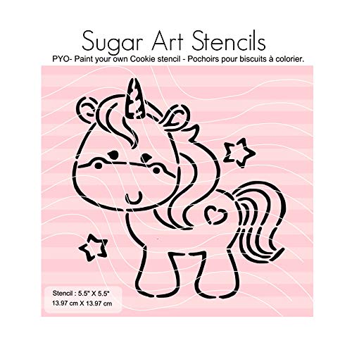 Unicorn PYO cookie stencil paint your own NB900381