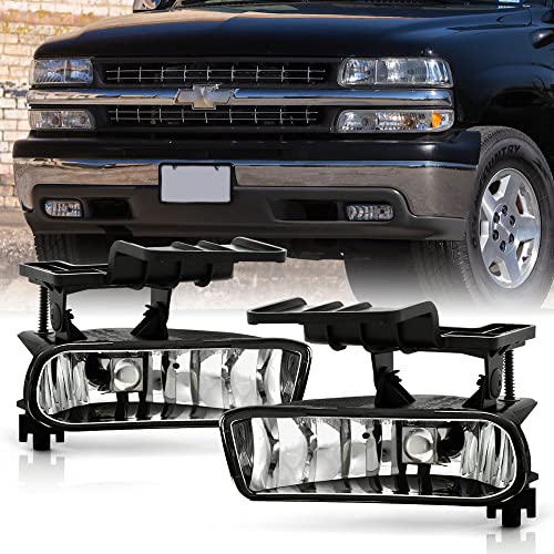 ACANII - For 1999-2002 Chevy Silverado 00-06 Suburban Tahoe Bumper Driving Lamps Fog Lights Assembly Driver & Passenger