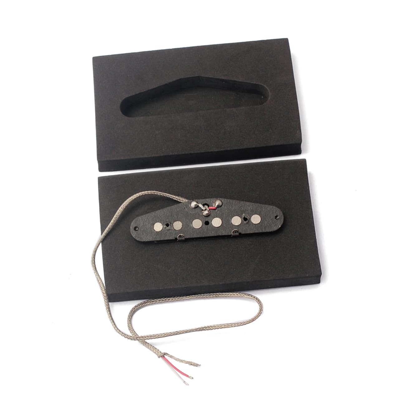 Pickup per Chitarra Elettrica Vintage V Gma01 Set da 5 | Bassi, Bobina in Fibra e Supporto Abs Nero, Piastra Base in Rame, 5 Magneti