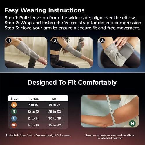 Image of Dr Trust USA 4606 Orthopedic Knitted Elbow Support Sleeve for Men & Women, Compression Elbow Brace for Pain & Stiffness Relief, Injury Prevention, Training, Fitness, Gym, & Weightlifting - Medium (Pack of 1)