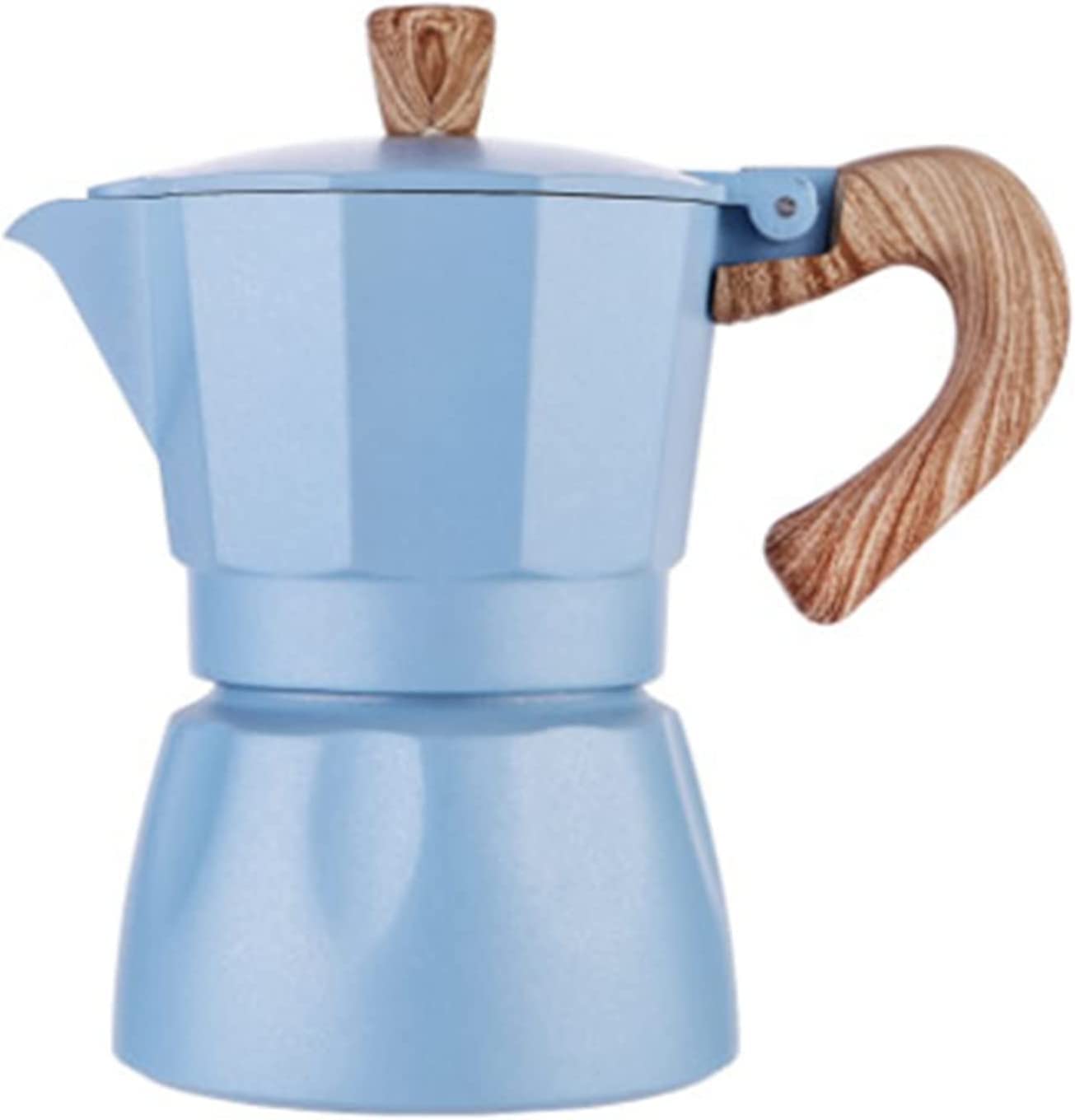 Cafetera percoladora, cafetera de Aluminio, cafetera Mocha, cafetera de percolación, cafetera Mocha, cafetera (Color : Blue)