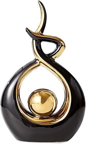 Norrclp - Decoración para el hogar arte abstracto moderno estatua de cerámica decoraciones de centro de mesa para el comedor la sala de estar y la