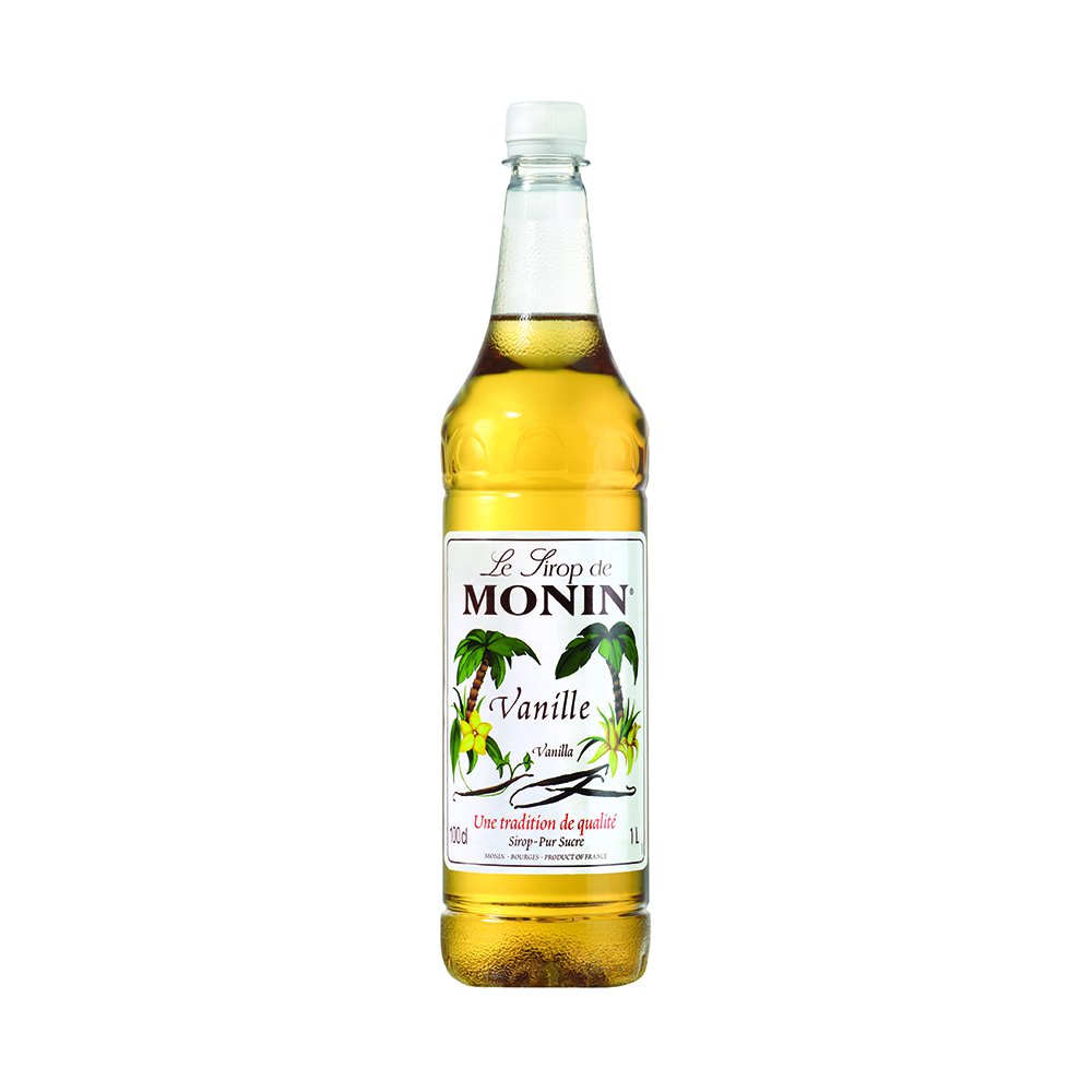 Monin Jarabe de vainilla Premium 1 L – 2 unidades