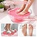 Merleu Show Foot Scrubber Mat & Silicone Back Scrubber with Butterfly Form Design,3 Brush Designs for Deep Cleaning Shower Foot Scrubber Mat, Wall Mounted Back Scrubber Silicone Bath(Pink)