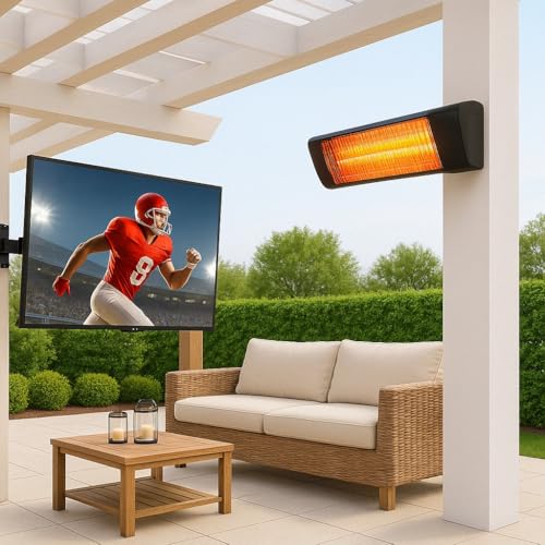 ZeboZap Outdoor TV Mount & Patio Heater Bundle – No-Drill Full Motion Mount for 19”-50” TVs & Infrared Electric Heater with Remote | Weatherproof | Fits Gazebos, Patios, Pergolas - Image 5