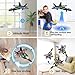 RC Plane Drone Helicopter Quadcopter, RTF 2.4GHz 6-axis Gyro Remote Control Airplane RC Jet Fighter with 3D Flip, Gravity Sensing, Spray Stunts Easy to Fly RC Glider Toys for Adult Kids (Grey)