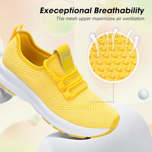 Image of ZOVE Wide Toe Box Shoes Women Extra Wide Width Sneakers Ultra Light Road Running Shoes Non-Slip Tennis Sneakers Breathable Walking Athletic