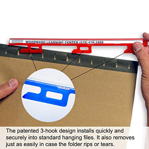 Ultimate Office Magnifile Insertable Hanging File Folder Tabs. Indexes That Double The Size Of Your File Titles To Find Files Fast! (Set Of 10), Assorted #TOP4