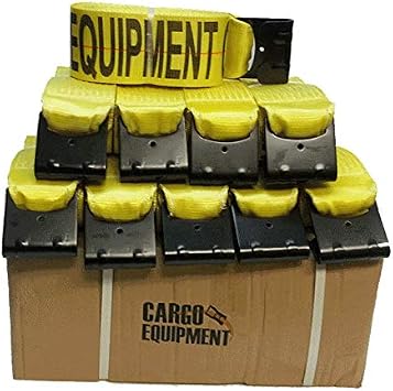 4 Inch Winch Strap with Flat Hooks - Box of 10 27 Foot