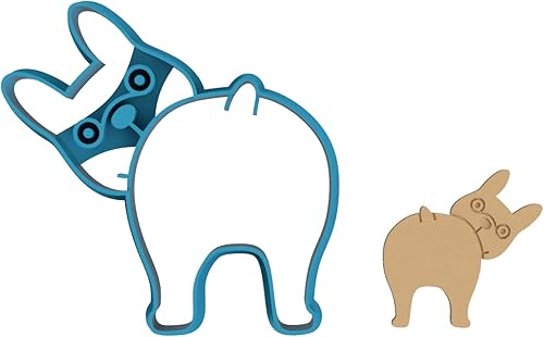 Miniatura 1 de Bulldog francés - Cortador de galletas, galletas de azúcar, fondant, arcilla (0119)