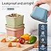 ISSEVE 8Pack 6oz Silicone Snack Containers for Kids, Reusable Small Containers with Lids, Leak Proof Silicone Food Storage Containers, Stackable Kids Lunch Box for Daycare, School, Travel