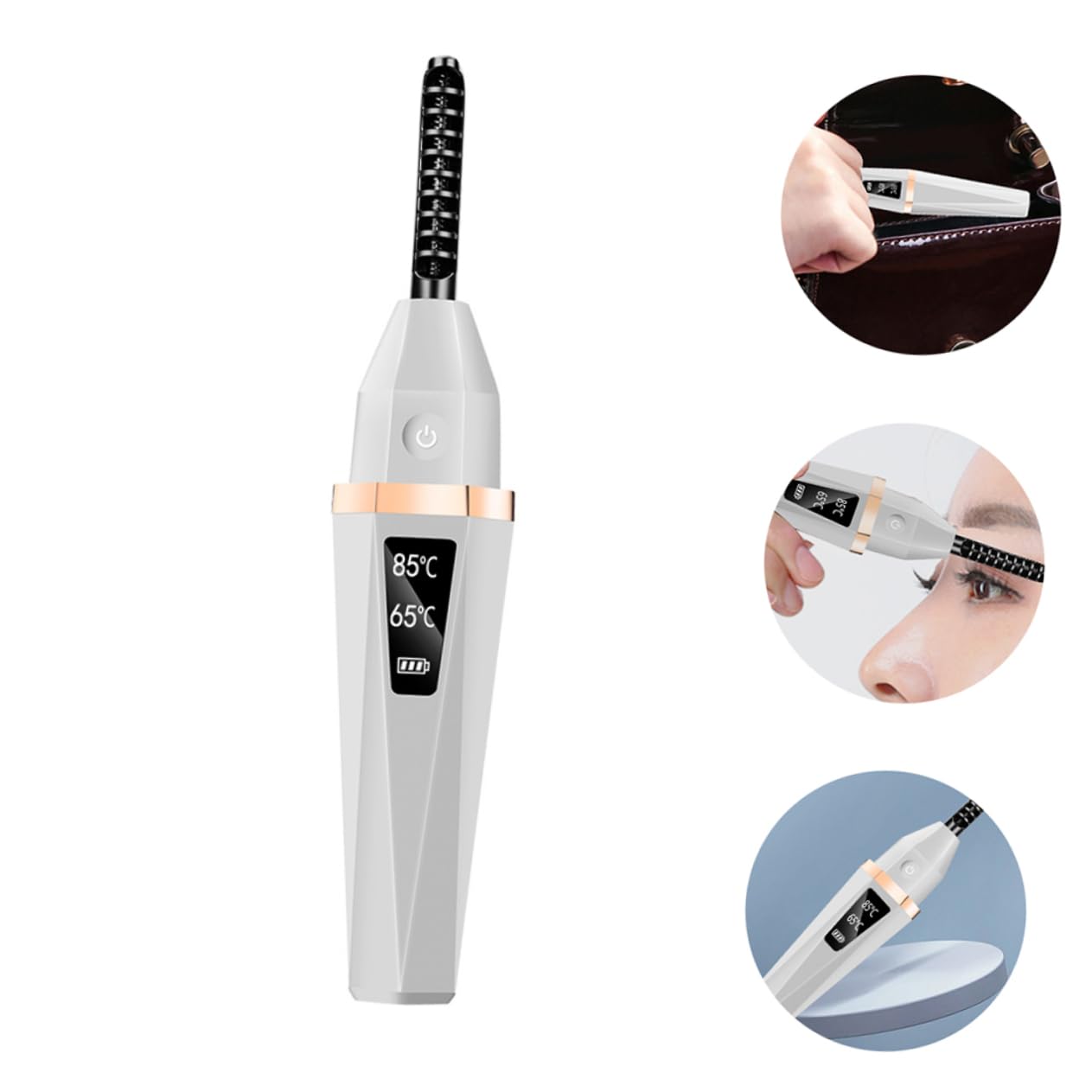 Healeved Professional Eyelash Curling Clip Electric Lash Curler Makeup Tool Beauty Salon Supplies