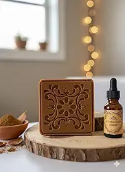 Sabonete vegetal argila dourada para peles maduras, serve para rejuvenescer e revitalizar a pele.100 Gramas