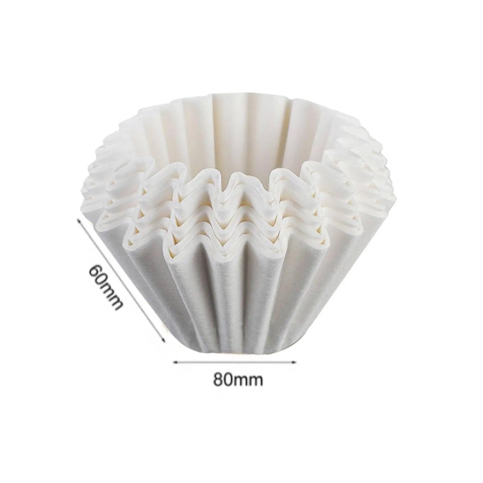 50 Uds Filtros De Café Tipo Goteo Papel Filtro Pulpa Madera for Hecho A Mano(Large white 100pcs)