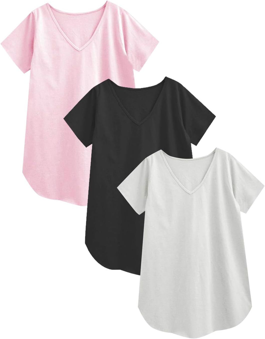 A.T.U.N. (ALL THINGS UBER NICE) Womens Printed Cotton Long Sleeve Regular T-Shirt (Pack of 3)