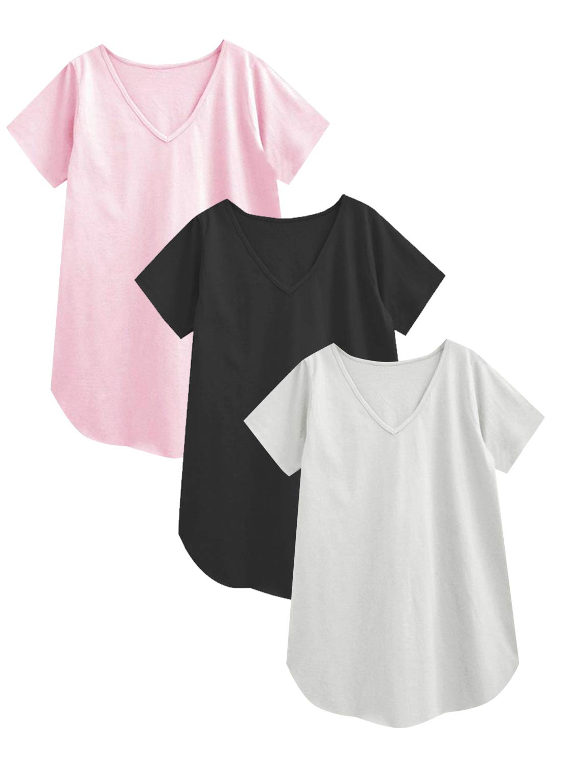 A.T.U.N. (ALL THINGS UBER NICE) Womens Printed Cotton Long Sleeve Regular T-Shirt (Pack of 3)