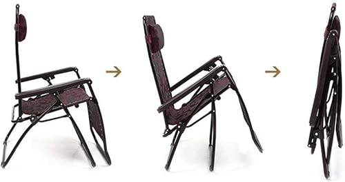 Miniatura 3 de FKSDHDG - Silla perezosa de verano para balcón oficina sillón reclinable plegable para el almuerzo para verano para el anciano para dormir para el