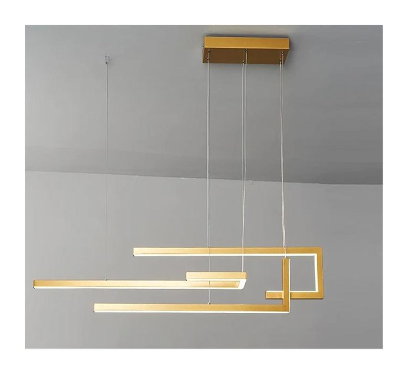 Lustre suspension noir et or 100 cm fy-83 pour salon et cuisine moderne