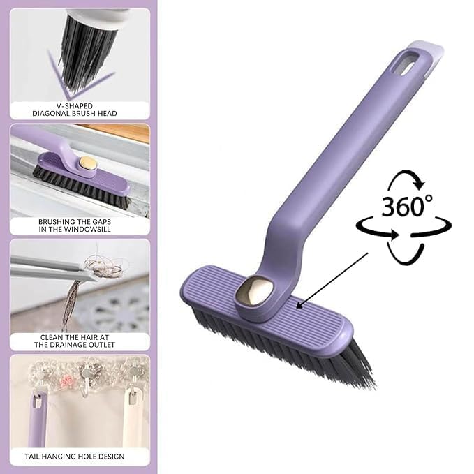 A4SHOP 360° Rotating Crevice Cleaning Brush – Multi-Function Hard Bristle Scrubber for Bathroom, Kitchen and Household – Flexible Gap Cleaner Tool for Corners, Tiles and Narrow Spaces 3
