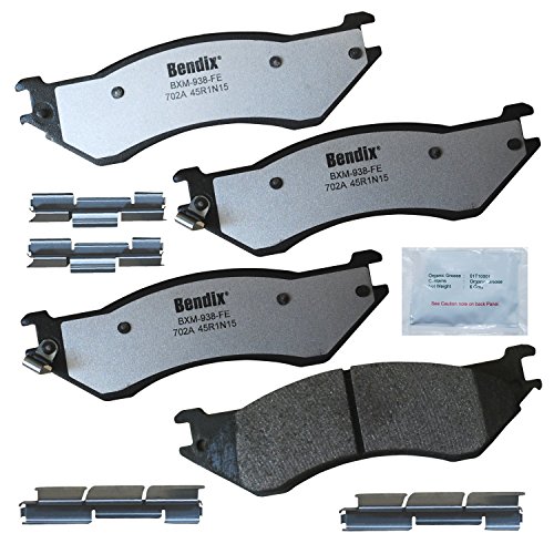 Image of Bendix Fleet Metlok MKD702AFM Semi-Metallic Rear Brake Pads for Dodge Ram 1500 2008-2006, Ram 2500 2008-2001, Ram 3500 2008-2001, Ram 4000 2002, Ram 4000 2008-2005