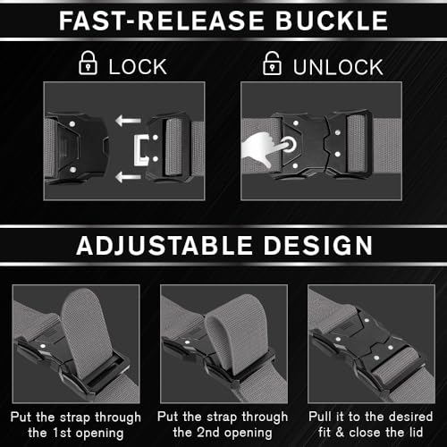 Image of TECEUM Tactical Belt - Heavy-Duty & Quick Release - Military, Work, Rigger, Duty & Utility Belt for Men