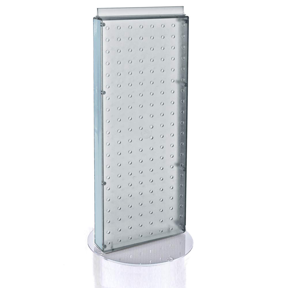 Produktbild von Azar 700509-CLR-SPN Drehbare Basis – 20,3 X 50,8 Cm, Transparent, Doppelseitige Stecktafel, Für Theken & Displays