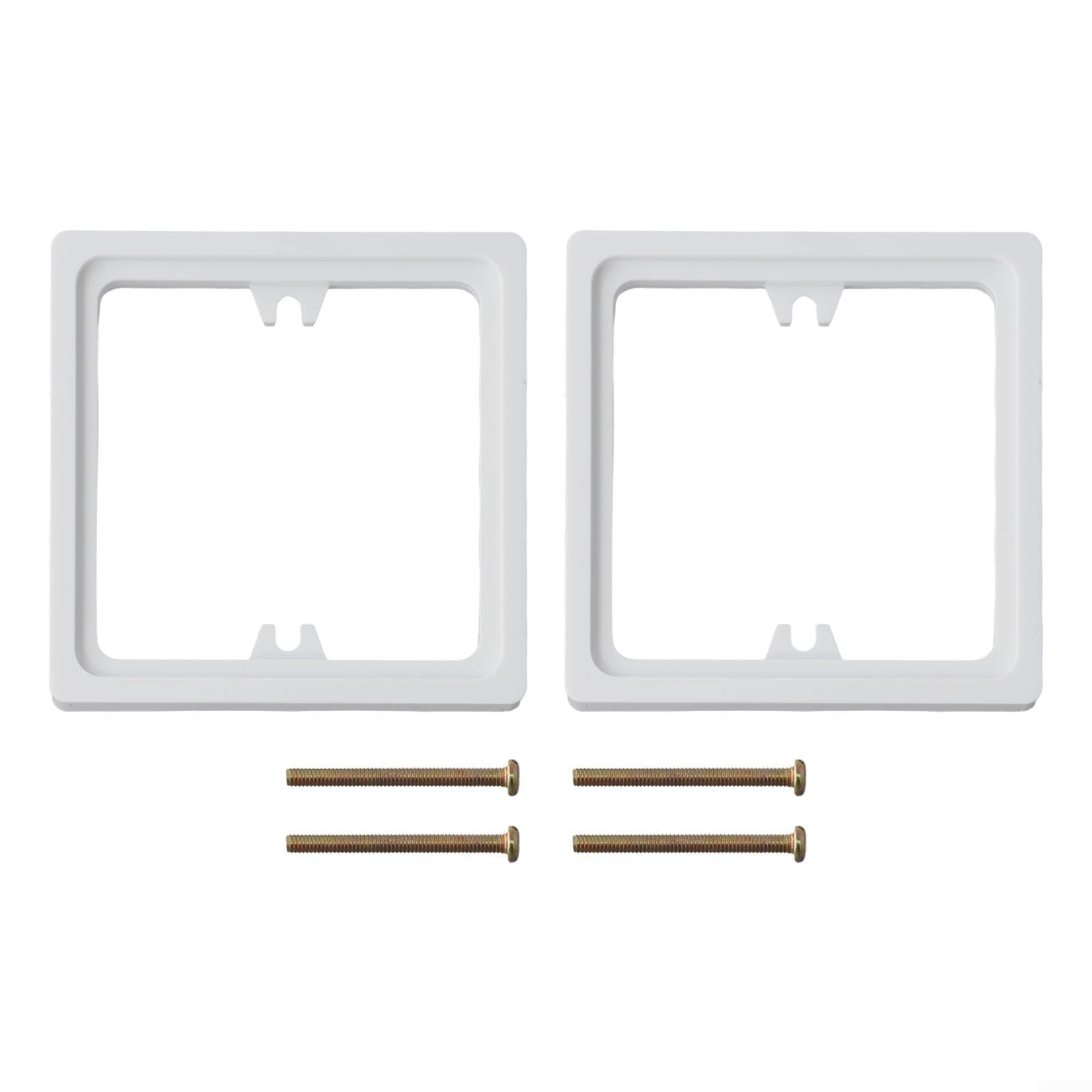 Set Of 2 Single Socket Spacers 10MM For 1 Gang Frame Plate With 4 Screws, Designed For Enhancing Depth And Providing Stable Installation(White)