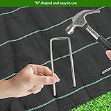 ANSIO Weed Membrane Pegs 100 Pack - 6 Inch (150mm) U-Shaped Garden Staples for Lawn & Artificial Grass - Strong Galvanized Pins for Securing Matting, Netting & Ground Fabric - Image 7