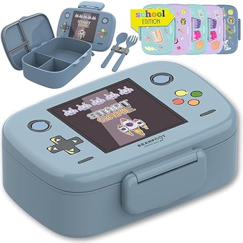 BEARFOOT Children's Lunch Box with Compartments Cover