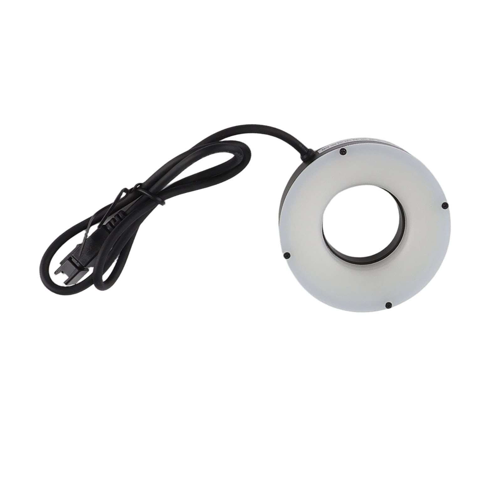 Akozon Luz LED para Microscopio, 24V, Alto Brillo, para Cámara de Microscopio Estéreo Binocular, Iluminación Uniforme, Aleación de Aluminio