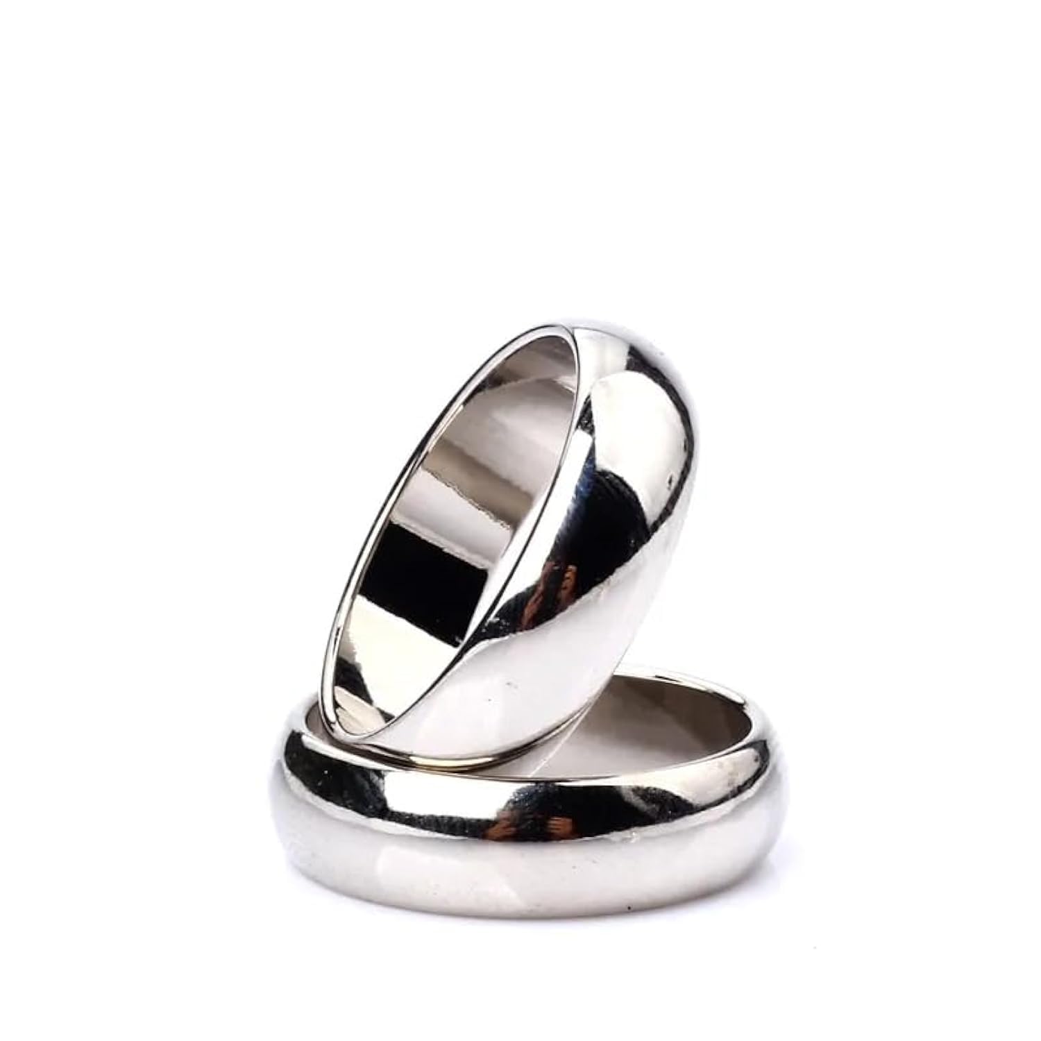 blue-ther 1 pcs Silver Cambered PK Ring Magnetic Ring PK Ring Magic Show Magic Props Magic Tricks (21mm)