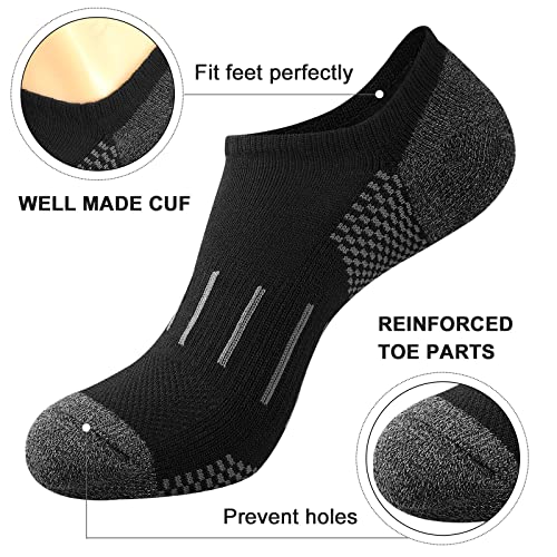 Heatuff No Show Socks Men 7 Pairs Low Cut Athletic Cushion Non Slip Breathable Socks #TOP4