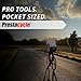 Prestacycle T-Handle Ratchet Wallet Kit – Compact 3-Way Ratchet Tool Kit with 12 Bike-Specific 1/4” Hex Bits, Bicycle, Extension Bar & Slim Carry Case