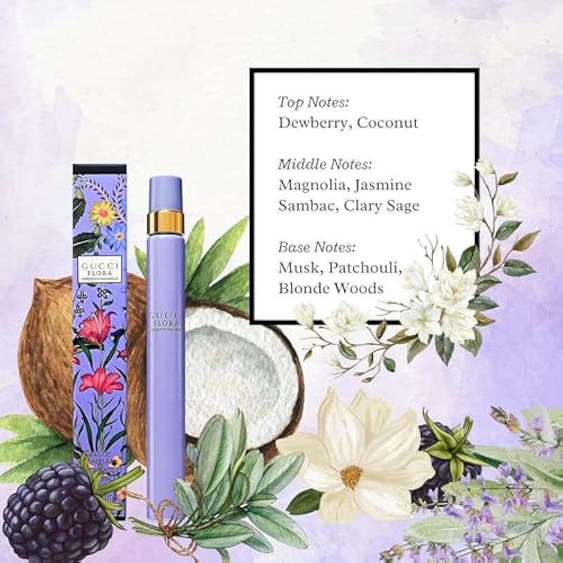 Gucci Gucci Flora Gorgeous Magnolia Eau de Parfum Travel Spray 0.33 oz / 10 ml eau de parfum 0.33 Fl Oz (Pack of 1) 상세이미지 3