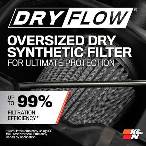 Image of K&N Cold Air Intake System: Dry-Flow Air Filter, Increase Performance & Towing: Compatible with 2014-2020 Chevy /GMC /Cadillac Silverado 1500, Suburban, Tahoe, Sierra 1500, Yukon, Escalade, 30-3082