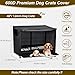 ZAOBAS Dog Crate Cover 48 Inch Heavy Duty Durable 600D Polyester Insulated Dog Kennel Cover for Dog Cage, Dog Cage Cover Fit for Most Wire Pet Crates (ONLY Cover)