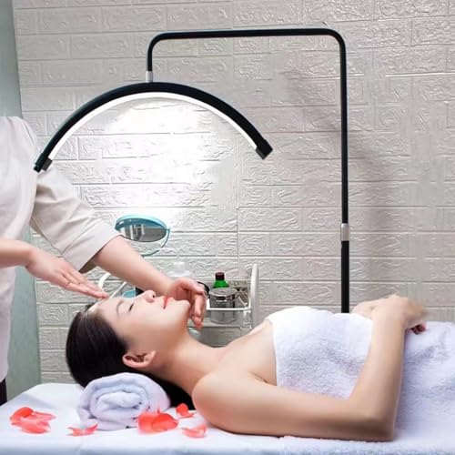 Image of GIFTMAX Half Moon Light for Makeup, Tattooist, Massage, Skin Care, Beauty LED Lamp Aluminum Alloy Shell LED Eyelash Light 110V /240V (Black)