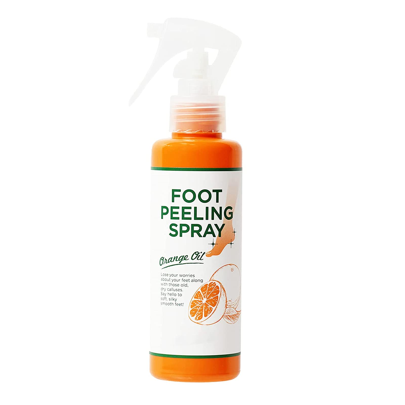 Foot Peeling Spray Orange Oil, FootPeeling SprayThat Remove Dead Skin, Hydrating Nourish Peel Off Spray, Remove Dead Skin within Seconds, ExfoliatingPeeling & Calluses on Feet, 110ML