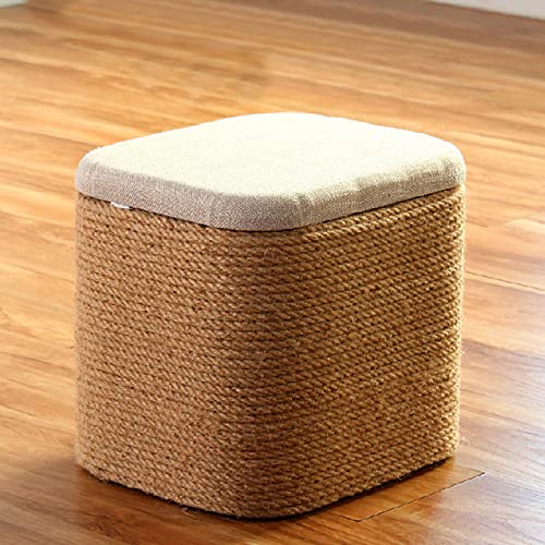 sitzbank flur Sitzfläche aus Leinen platzsparend Ottomane mit...