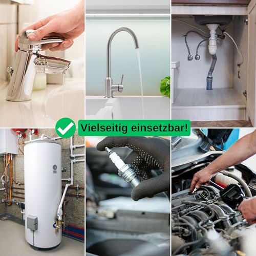Rohrsteckschlüssel Set mit Drehstange, SW 12 X 13, 10 X 11, 8 X 9, Montage Satz aus Werkzeugstahl, Steckschlüssel Kit für Sechskant Muttern, nahtlose Doppelsteckschlüssel mit Hohlschaft, Rohrschlüssel