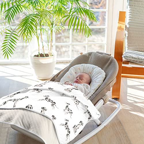 Image of Swaddle Blanket Great Dane Dog Cotton for Infants, Receiving, Lightweight Soft Swaddling for Crib, Stroller, Nursery, 30x40 in
