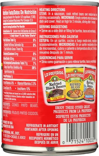 Image of LA PREFERIDA Fat Free Refried Beans, 16 OZ