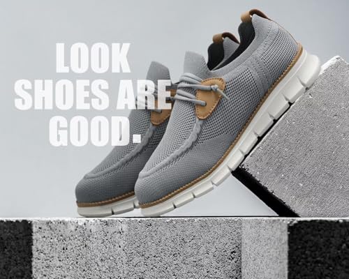 Image of Men's Walking Boat Shoes Slip On Casual Loafers Non Slip Comfortable Lightweight Work Driving Shoes