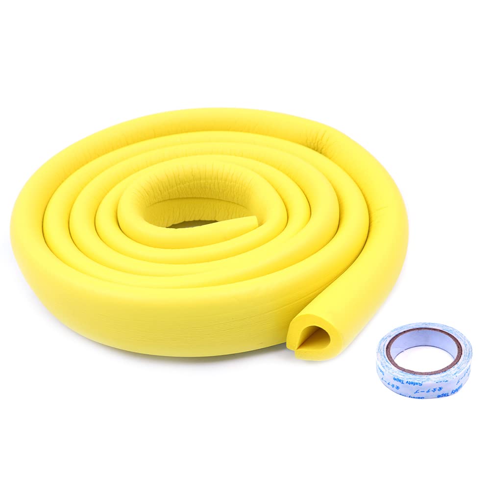 WANGCL 4 juegos de protectores para bebés, protectores de bordes de 2 m, protector suave, no tóxico, protector de esquina para bebé, niños y niños (amarillo)