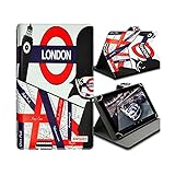  Seluxion - Housse Etui Universel à Rabat Fonction Support avec Motif ZA01 pour Tablette Essentiel B Smart\'Tab 7800 7\
